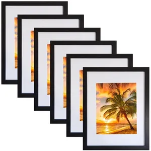 Modern Minimalist Wood Photo Frame Desktop Display Wall Mounted Picture Frame For Home Decor Horizontal Vertical Display