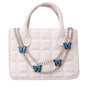 Mode Legierung Emaille Schmetterling Herz Anhänger Doppelschichtige Taschenkette Dekoratives Charme Zubehör Für Handtaschen Damen Schmuck
