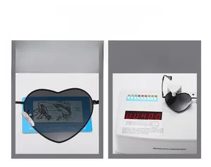 UV400 protection and polarized lens test for heart-shaped metal vintage sunglasses