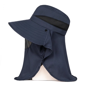 Cappello da sole outdoor con tesa larga maschera facciale e protezione per il collo