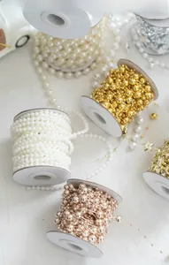 Bobines de chaînes à perles en or et argent pour la création de bijoux de Noël DIY