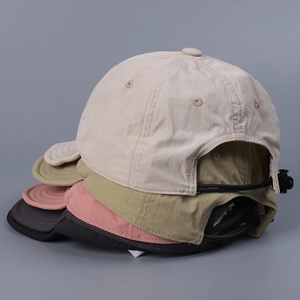 Schnelltrocknende Baseballkappen aus Nylon mit Kordelzug in vier verschiedenen Farben
