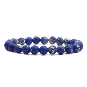 8mm blue tiger eye natural stone beaded bracelet with intricate mineral textures