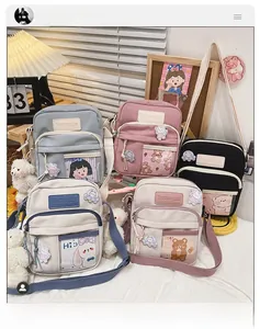 Détails de sacs bandoulière mignons de style japonais en plusieurs couleurs pastel