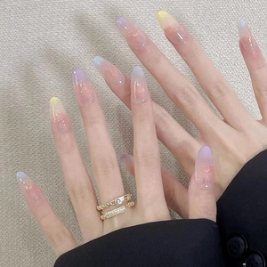 Ongles à Presser Style Français Élégant Avec Strass Nœud Cœur Brillants Faux Ongles Artificiels Pour Femmes Manucure DIY