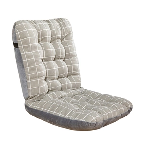 Grey checkered integrated seat cushion and backrest for office chairs and lounge seating