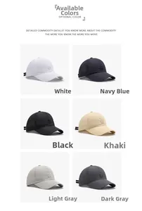 Quick-dry breathable mesh baseball caps shown in six various colors with side venting