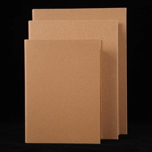 Retro kraft paper binder notebook set in various sizes with minimalist design