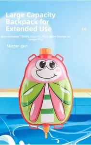 Detail showing the 1800ML large capacity storage of this cartoon backpack water gun toy
