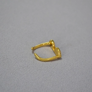 Creative gold-plated brass open ring with cool black sunglasses design for women
