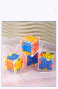 Detail of 3D maze puzzle cubes made of eco-friendly, odorless plastic for kids