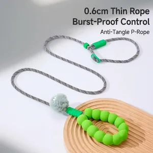 Correa Para Perro Slip Lead Anti-Explosión Nailon Trenzado Cuerda P Entrenamiento Con Mango De Espuma NBR Ajustable Resistente