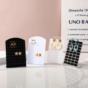 Earring Display Stand Acrylic Jewelry Organizer Board For Studs Multi Hole L Shaped Desktop Storage Holder