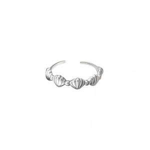 Eleganter S925 Sterlingsilber Ring mit Muschelmotiven und verstellbarer Öffnung