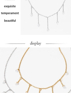 Exquisite gold and silver tassel necklaces featuring sparkling zircon pendant detail