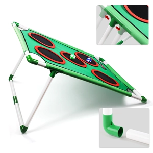 Tragbares 5-Loch Golf-Zielspiel-Set mit PVC-Ständer und Bällen für drinnen und draußen