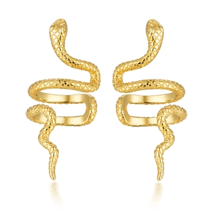 925 Sterling Silver Snake Ear Clip Non Piercing Ear Cuff Trendy Niche Design Animal Style Jewelry For Men And Women