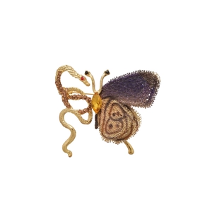 Exquisite snake and knitted butterfly brooch with crystals for elegant suit accessories