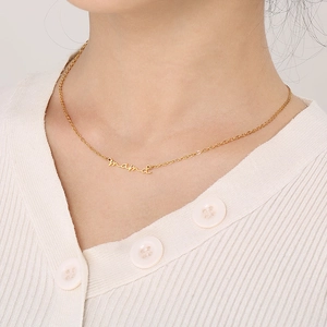 Fashionable stainless steel Mama letter pendant necklace for women's gift jewelry