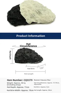 Size chart showing breathable lace beret measurements for adjustable 55-59cm circumference
