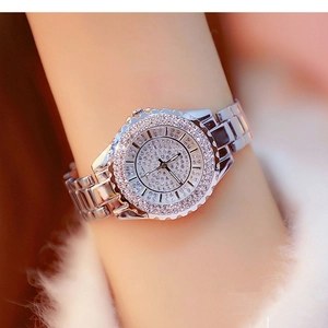 Women's Luxury Full Rhinestone Quartz Watch Alloy Chain Strap Daily Waterproof Analog Wristwatch Elegant Ladies Fashion Jewelry