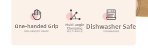 Detail showing dishwasher safe kitchen gripper tool for easy one handed multi angle use