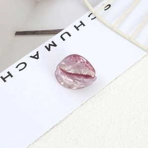 Creative sea shell acetate hair clip in soft lavender with mother of pearl luster