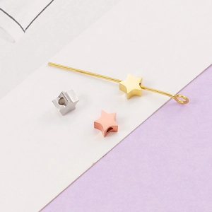 Star Shaped Spacer Beads 304 Stainless Steel Mirror Polished DIY Jewelry Making Accessories Bracelet Necklace