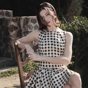 Women Gingham Plaid Mini Dress Sleeveless Polyester Button Front Pleated A-Line Sweet Vintage Casual