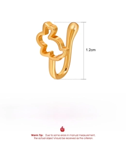 Detailed spec sheet for a copper rabbit nose cuff with 1.2cm size and 2.8g weight