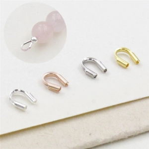 U-shaped wire protectors for jewelry making in silver, gold and rose gold finishes
