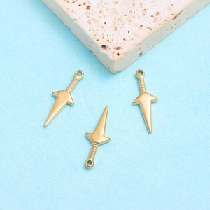 Stainless Steel Jewelry Making Charms DIY Craft Pendants Key Heart Boot Note Shape Gold Silver Tone Finding Accessory