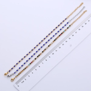 Classic stainless steel tennis bracelets in gold, silver, and rose gold with zircon stones