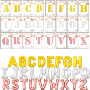 Aluminiumfolie Buchstaben Luftballons Aufblasbare Metallic Alphabet Ballons Für Geburtstagsparty Hochzeit Jubiläum Dekoration