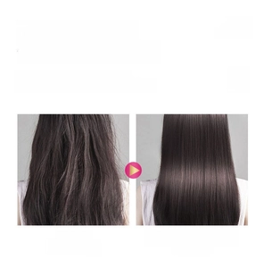 Hair repair capsule with Jojoba oil showing before and after effect on dry damaged hair