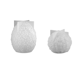 Rose cluster and floral egg shaped silicone molds for DIY scented candle making