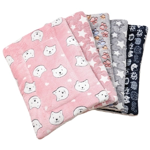 Plush pet blanket set in assorted patterns featuring soft flannel for dogs and cats