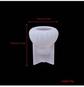 Silicone mold dimensions detailed at 65mm height and 55mm width for DIY bottle stoppers