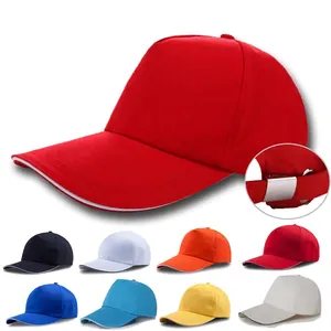 Customizable two-tone baseball caps with adjustable metal buckle in nine vibrant colors