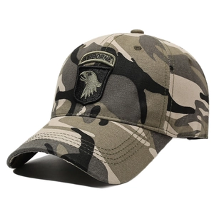Men's camouflage baseball cap with Airborne eagle embroidery for outdoor hiking