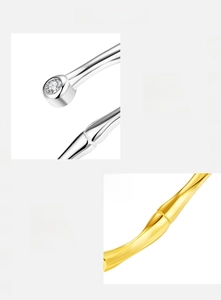 Detail eines S925 Sterling Silber Bambusrings mit handgesetzten 5A Zirkonsteinen