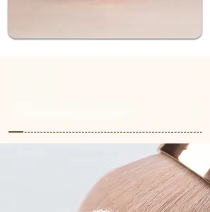 Detailed macro view of dense synthetic bristles and rose gold ferrule on makeup brush
