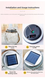 Step-by-step installation guide for solar crackle glass hanging mason jar lantern