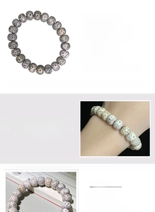 Detail view of smooth Xingyue Bodhi seed prayer beads in a traditional old-style cut