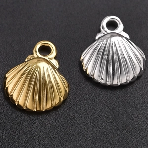 304 stainless steel seashell pendants in gold and silver finish for jewelry making