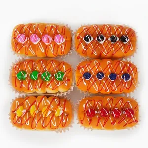 Realistic PU Simulation Fruit Jam Cupcake Bread Models High Rebound Squishy Slow Rebound Food Photography Decoration Toy
