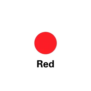 Close-up of the red color variant swatch for the cartoon cat self-defense keychain tool