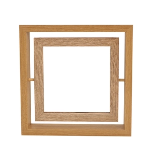 Nordic double-sided rotating wooden photo frame for desktop display and creative art decor