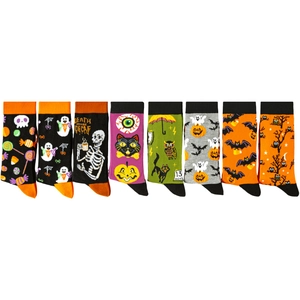 Calze Halloween Misto Cotone Poliestere Motivo Novità Zucca Fantasma Pipistrello Gufo Tendenza Divertente Unisex