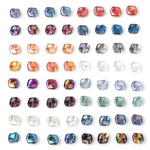 Irregular gradient crystal glass beads in various colors for DIY jewelry making